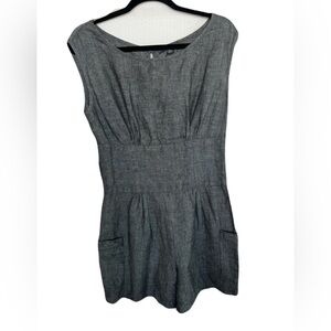 🆕🌿 Forever 21 Gray Chambray Romper | Women’s Medium NWOT